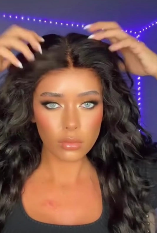 Curly wig human hair